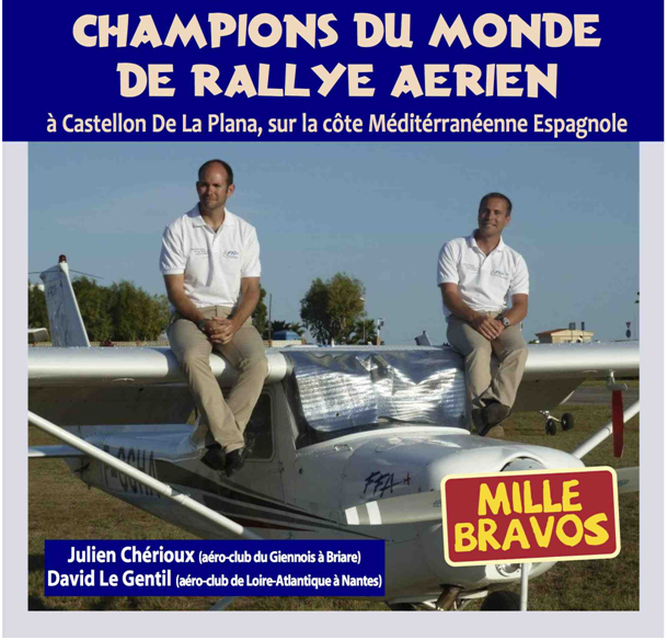 <span class=s0>Julien Chrioux ( droite) de l'Aroclub du Giennois et son navigateur David Le Gentil, (Nantes) ont le sourire. </span>