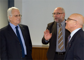 Henri Srandour, Jean-Louis Desnoues et Jean Ros, au CROS en mars 2009